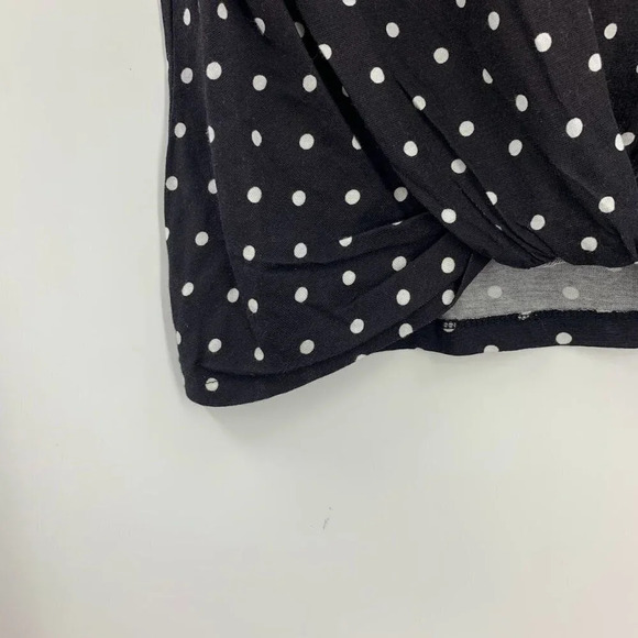 Nordstroms Kids' Knot Front Short Sleeve T-shirt Ivory Americana Dot Size 8 NWT - Picture 5 of 12